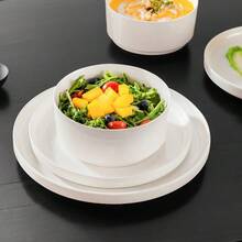 12pcs Premium Porcelain Dinnerware Set, Service For 4 - Ivory White-12 Pcs - View 7
