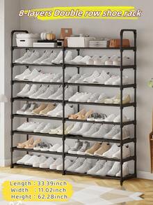 3-7 Tier Shoe Rack With Handrail, High Capacity Sturdy Simple Entrance Multi-Layer Dust-Proof Storage Shoe Cabinet, Home Dorm Shoe Organizers - Multicolor - View 11