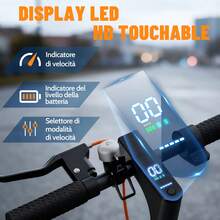T6 Lightweight And Durable Aluminum Alloy E-Scooter: Equipped With A 350W Brushless Motor, Suspension, 8.5-Inch Solid Rubber Tires, 36V Lithium-Ion Battery With A Range Of Up To 35 Km, Intelligent LED Display And App Control. - màu đen - Xem 6