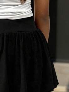 Toddler Girls' Cartoon Print Short Sleeve Top And Skirt Set - White - View 6