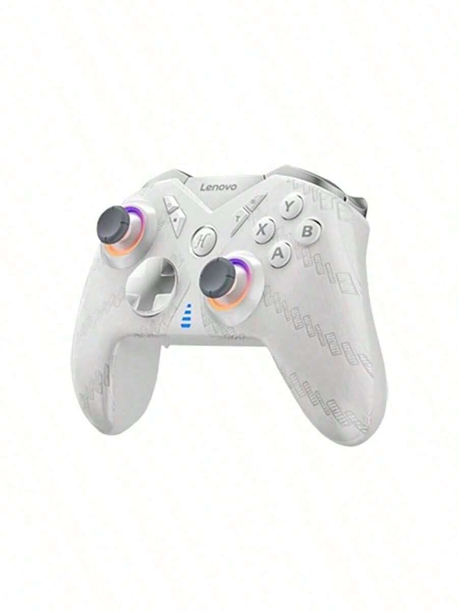 Lenovo Pengendali Gaming S05 All-Hall: Desain anti-drift ganda untuk joystick dan pemicu, laju polling 1000Hz, sumbu mekanis yang dapat diganti dengan lapisan nano, lapisan anti-keringat, kompatibel dengan PC, PS, Switch, dan perangkat seluler. - Putih Mulia - View 1