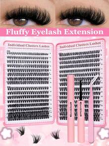 Clavier A-Shape Fishtail Wimpern-Büschel, 8mm – Natürlicher 3D-Effekt, Kardashian Style