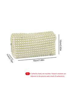 1pc, Custom Pencil Case, Embroidery Craftsmanship, A Variety Of Colors And Fonts To Choose From, Plush Material, Winter Pencil Case, Stationery, School Supplies, Back-To-School Products, Pleasant To Touch, Comfortable Makeup Bag - Multicolor - View 11