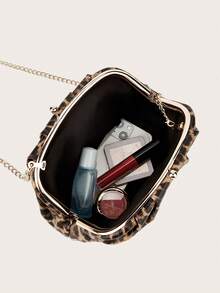 Bolso de mano de estilo vintage simple tipo mochilero de PU con múltiples bolsillos para mujeres, bolso de hombro y bandolera, estilo Y2K. Adecuado para vestidos de fiesta, bodas, estudiantes universitarias, vuelta al cole, campus, viajes de negocios, viajes. Bolso de mujer con estampado de leopardo, elegante bolso de mano para mujeres - Marrón - Ver 7