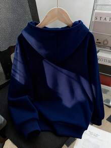 Sudadera térmica con forro cálido de fútbol BRO para niño preadolescente, adecuada para otoño/invierno con manga larga, ropa urbana/casual/elegante/diaria/deportiva/de moda/escolar para estudiantes jóvenes