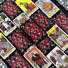 78 kart tarota czarno-czerwonych z motywem motyli, klasyczny styl zachodni, wysokiej jakości, 78 kart tarota, nowa wersja kart tarota z motywem motyli - Wielokolorowe - Zobacz 8