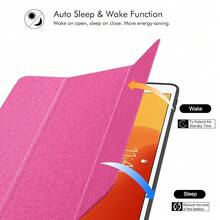 Case For IPad 9th Generation 2021/8th Gen 2020/7th Gen 2019 With Pencil Holder - Premium Shockproof Case With Soft TPU Back Cover & Auto Sleep/Wake For IPad 10.2 Inch, B-HotPink,ZB-HotPink - ZB-亮粉色 - 查看 8