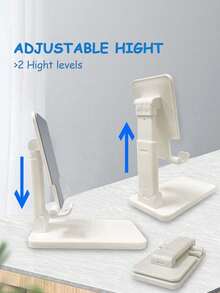 Adjustable & Foldable Ergonomic Polycarbonate Phone Stand, Suitable For Daily Office Use, Sturdy & Portable, Multi-Angle Viewing, Can Also Be Used As Pencil Case, Pencil Bag, Backpack, Back-To-School Essential,Stationery - Multicolor - View 6