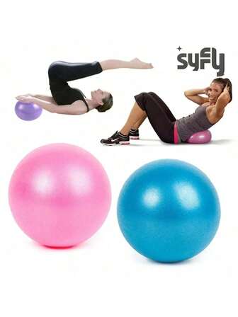 1pc PVC Anti-Burst Pilates Yoga Ball, 25cm Thick Elastic Fitness Balance Training Ball, Professional Core Muscle Activation Ball For Dance Pilates, Suitable For Indoor Fitness/Winter Training