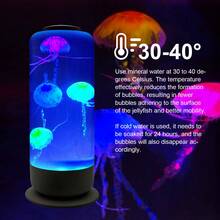 Jellyfish Lamp 2.5L USB Plug-In Jellyfish Light Lamp, LED Color Changing Jellyfish Aquarium With Speed Control & 8 Light Modes, Mood Lamp For Home Office Room, Unique Gift Idea,Great For Gifting,Best Gift For Her/Him - 黑色 - 查看 10