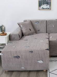 1件装雨滴印花现代简约风格弹力全覆盖沙发套，涤纶面料，可机洗，四季皆宜，不含枕套 - 淺灰色 - 查看 7