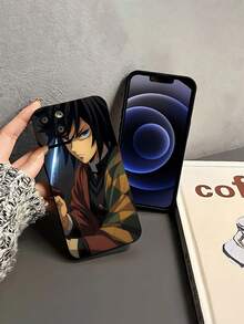 Funda para teléfono Guerrero con Katana. Compatible con teléfonos ,  17,  16 Pro Max,  15 Pro Max,  13 y  12. Fabricada en TPU para una protección eficaz contra golpes y caídas. Un regalo ideal para familiares, amigos, parejas, amantes del anime y aficionados a la acción. - Negro - Ver 4
