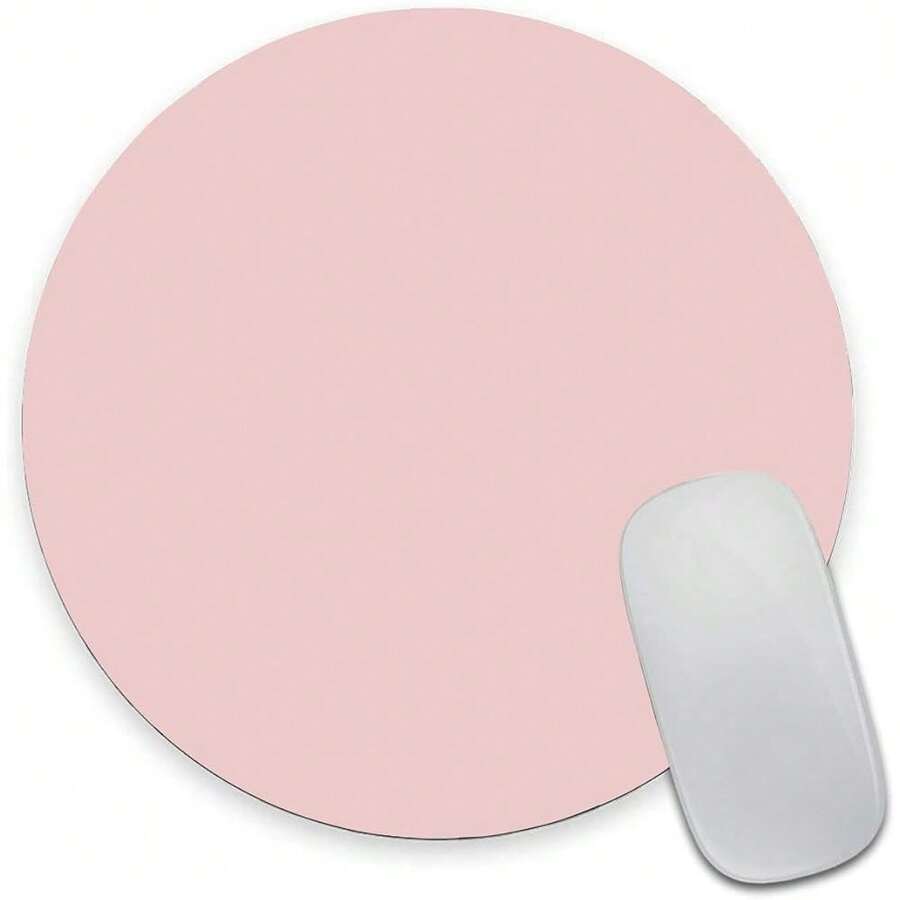 Pad Pink, Premium-Textured Small Round Pink Pad 7.9 X 7.9 Inch, Anti-Slip Waterproof Rubber Mat, Pretty Cute Pad For Office Gaming Laptop Women,09Pink - 09Pink - 查看 1
