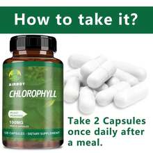 Chlorophyll Concentrate Supplement - Body Detoxification, Antioxidant, Skin Health - 120 Capsules2025 - 120 viên nang - Xem 6
