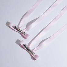 2 Pcs Ballet Style Long Ribbon Bow Hair Clip, Fashionable And Cute Women Hair Accessory, Suitable For Daily Wear On Any Occasion Valentine's Day Valentines Hair Accessories For Women Claw Clips Hair Claws Hair Barrettes, School Stuff, Elegant, College, Winter Outfit For Women, Bows - Nhiều màu - Xem 6