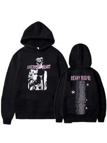 Bensons Boones American Heart World Tour 2025 Hoodies Men's Women Fashion Hip Hop Oversized Hooded Sweatshirt Pullovers Streetwear - Black - View 1