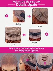 ISEE 真人发假发，无需任何处理，即可佩戴。升级版水波纹红棕色，未经加工的真人发丝，自然发际线，无胶6*4透明蕾丝假发，预先拔毛和修剪，16-28英寸，180%密度，丝滑自然发际线，日常佩戴，适合初学者，度假休闲，活力满满，旅行必备。 - S33 - 查看 6