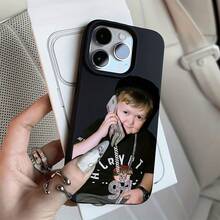 Funda para Teléfono de Hasbulla, la Nueva  de Halloween, Ideal para for  17,16, 15, 14, 13, 12, 11 Pro Max Plus. Antigolpes, Suave, Perfecta para Parejas. Diseño Mate Elegante, Protección Lujosa y Minimalista, Duradera y Totalmente Cubierta contra Caídas y Golpes. Fundas para Teléfono, Carcasa - Negro - Ver 3