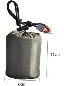 NOLITOY Bolsa Térmica para Dormir de Emergencia con Silbato y Color Brillante Saco de Vivac Ligero para Camping Senderismo y Supervivencia Aislamiento Térmico PE Aluminizado - 1 - Ver 3