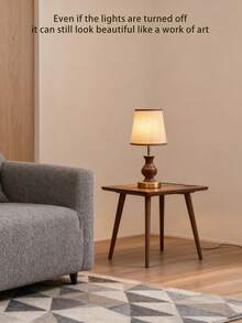 1个可调节三色调光护眼灯，USB供电，木纹皱纹装饰台灯，现代北欧复古床头灯，适用于卧室、餐厅、办公室，亮度色温可调，LED光源 - 多色 - 查看 7