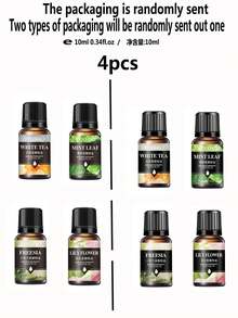 9pcs Aromatherapy Essential Oil Set, 8pcs Aromatherapy Essential Oil Gift Box, 6pcs/4pcs/1pc Aromatherapy Essential Oil, Aromatherapy Essential Oil Combo, 10ml Aromatherapy Essential Oil In Scents Like Rose, Lavender, Jasmine, Vanilla, Ocean, Suitable For Essential Oil Diffuser, Candles, Burners, Stones, Humidifiers, Car Diffusers, Home Fragrance Refills