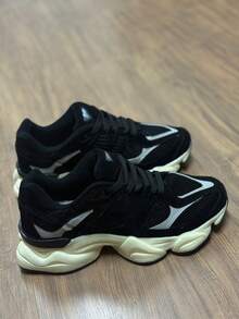 Stylish Men's And Women's Athletic Shoes With Laces, Gym, Fitness, And Outdoor Use. - 黑色 - 查看 2