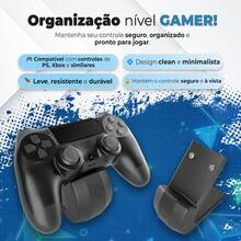 Suporte De Mesa Para Controles Em PLA Impressão 3D - Universal - Preto - Visão 5