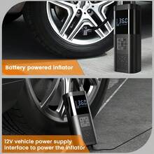 Inflador de neumáticos, compresor de aire portátil, 180 PSI y compresor de aire portátil para neumáticos de coche 3 veces más rápido con manómetro digital, potente bomba de aire inalámbrica, apta para coches, motocicletas, bicicletas, balones.