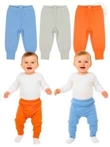 KIT 3 CALÇA BEBÊ MENINO MIJÃO DE BEBÊ ALGODÃO