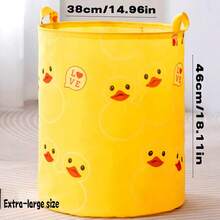 1pc Foldable Laundry Basket, Toy And Sundries Storage Dress Pants Shoes Jeans Boots Skirtlaundry Hamper,Washing Basketbathroom Organizer,Basket,Storage Basket,Foldable Laundry Basket - Yellow - View 5