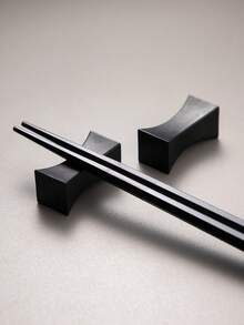 2pcs Black Plastic Chopstick Holder - Fashionable & Practical Cutlery Organizer, Suitable For Restaurants, Kitchens, Etc. - Multicolor - View 7