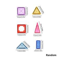 儿童玩具磁性积木入门套装课堂必需品，儿童磁性积木磁铁积木玩具学龄前蒙特梭利学习游戏适合 3 岁以上的男孩和女孩，万圣节圣诞节礼物创意游戏增强学习能力和想象力很棒的教育生日礼物 - 彩色 - 查看 4