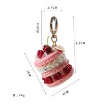 1pc New Fruit Cream Keychain, Creative Realistic Keychain Gift For Friends, Backpack Pendant - Multicolor - View 10