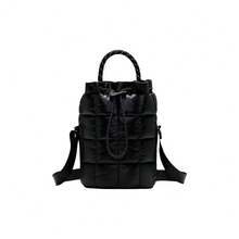 Nike حقيبة كتف يونيسكس NK NSW PUFFLE TINY TOTE HQ6709-010 - الأسود - مشاهدة 1