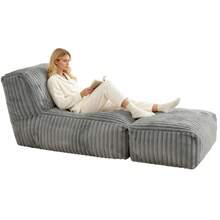 Bean Bag Chair, Comfy Giant Beanbag Chair For Adults,Corduroy Boneless Couch, Memory Foam Filled Bean Bag Sofa For Living Room, Bedroom Or Balcony,Light Gray - 淺灰色 - 查看 7