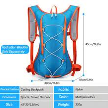 Hydration Backpack With 2L Water Bladder Compartment, Lightweight Cycling Hiking Climbing Backpack For Men And Women (Water Bladder NOT Included) - màu đen - Xem 2
