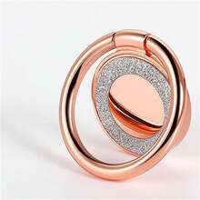 1个可折叠锌合金圆形手机指环支架，360°旋转磁吸式懒人支架，兼容、安卓手机，生日礼物，送给家人、朋友的礼物，生日手机支架，手机配件