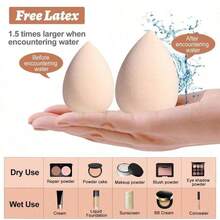 Bông mút trang điểm không chứa latex: Dụng cụ tán kem siêu mềm, lý tưởng cho kem nền, kem lỏng, kem và phấn phủ – Hoàn hảo cho việc trang điểm hoàn hảo trên mặt và cơ thể, Giá rẻ, Ngày lễ tình nhân, Hàng giá rẻ, Du lịch, Đồ dùng cần thiết khi đi du lịch, Trang trí phòng, Quà tặng Valentine, Đồ rẻ tiền, Phòng, Đồ 1 đô la, Đồ dùng cần thiết cho kỳ nghỉ, Quà tặng cho phụ nữ, Phòng ngủ, Valentine, 99 xu - Màu be - Xem 3