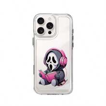 Funda para móvil de Scream Queen, diseñada con un glamour rosa y un divertido motivo de cuchillos, compatible con los modelos  17,  16,  16 ProMax,  15,  15 ProMax,  14,  13,  12 y  11 Pro. Fabricada en TPU, ofrece protección a prueba de golpes. Perfecta para Halloween, fanáticos del terror, cumpleaños, adolescentes y amantes de los regalos originales. - LB5 transparente - Ver 6