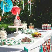 D40pcs Hawaiian Luau Party Tableware Set Aloha Tropical Palm Leaves Party Plates And Nakpins For Summer Beach Birthday Cocktail Party Plies - 綠色 - 查看 5