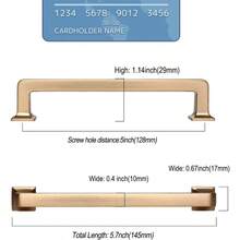 Juego de 6 manijas de gabinete de 5 pulgadas - Tiradores de gabinete de bronce champaña para cocina y cajones de cambiador - Champagnebronce - Ver 3