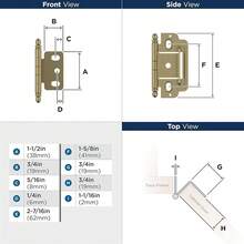 Amerock PK3180TBBBZ | Cabinet Hinge | 3/4 In. (19 Mm) Door Thickness | Full Inset | Partial Wrap | Ball Tip | Golden Champagne | Kitchen Cabinet Door  | Single Hinge | Functional Hardware,PartialWrap,GoldenChampagne - 金香檳 - 查看 5