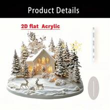 زخرفة مكتبية أكريليك لكوخ الثلج بطراز بوهيمي - مثالي للمكتب والمقهى وغرفة النوم والديكور المنزلي في المناسبات