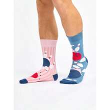 Dedoles Calcetines Unisex Hombre Mujer y Niños Algodón muchos diseños divertidos Fútbol Bicicleta Caballos Plantas Bombero Regalo diferente izquierda derecha(10-12 Juego de bolos) - Multicolor - Ver 5