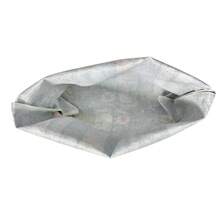 趣味腊肠犬屁股化妆包 - 可爱的棕色小狗，带有“我爱你！”爱心图案，迷你无拉链钱包，女士适用，S码，教师适用