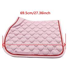 TGW RIDING Rose/Heart Quilt Horse Saddle Pad, Anatomical Design With Extra Space For The Withers. Quick-Drying Lining, Satin Outer Fabric. Contoured To The Horse's Spine, Anti-Slip Padding, Unique Hand-Drawn Rose/Infinity Heart Design. - Multicolor - View 10