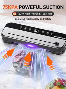 Macchina per il sottovuoto per uso domestico, per mantenere la freschezza, funzione di pompaggio automatico, macchina per il confezionamento di alimenti, macchina per la sigillatura di plastica mini, adatta per uso domestico e aziendale, ottimo regalo per la famiglia