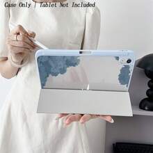 天空与飞机图案平板电脑保护套 - 专为旅行爱好者和极简主义风格追求者设计，翻盖式设计，带笔槽，兼容 iPad 10.9/10.2/Air 第五代/Pro 11/第十代/9.7/Air 2/iPad（第七代）/iPad（第八代）/iPad Air 4/5/iPad Pro 11/iPad 第十代 10.9 英寸（2022 款）智能保护套 - 彩色 - 查看 9