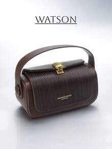 Geantă de mână pentru femei, geantă pătrată elegantă personalizată la modă, cu design cu cataramă metalică, ușoară și luxoasă, potrivită pentru cumpărături, întâlniri, naveta, culoarea cafelei - Cafea - Vizualizare 2