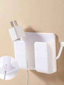 Wall Mounted Razor & Phone Holder, Plastic Storage Box Organizer Rack, Multifunctional Storage Shelf For Home, Dorm, Rental Apartment - Multicolor - View 6